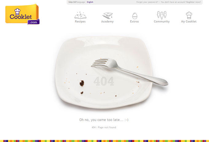 cooklet.com エラーページ