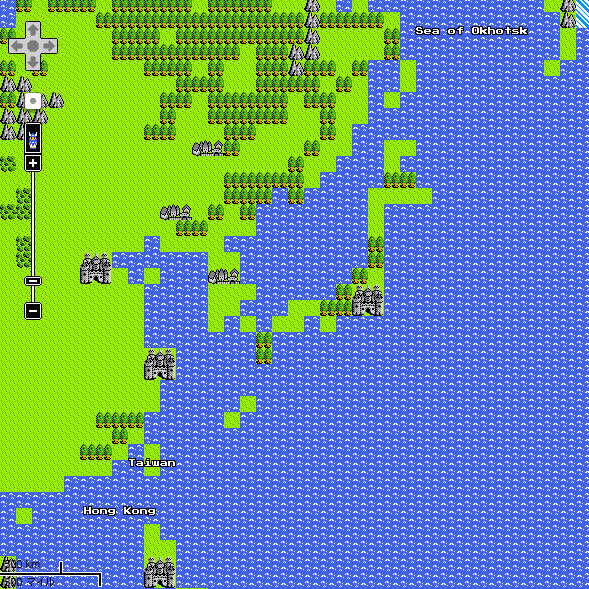 googleマップがドラゴンクエスト風に