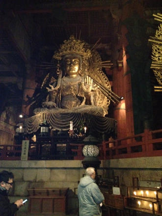 東大寺盧舎那仏像の左横の大仏